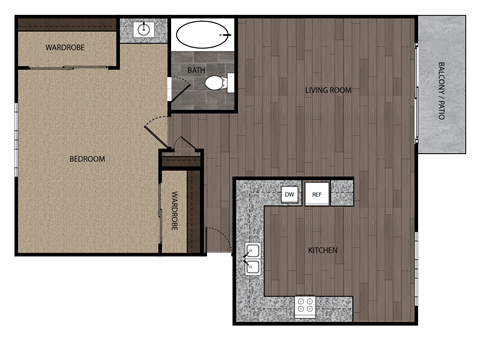 the floor plan of griffin apartments
